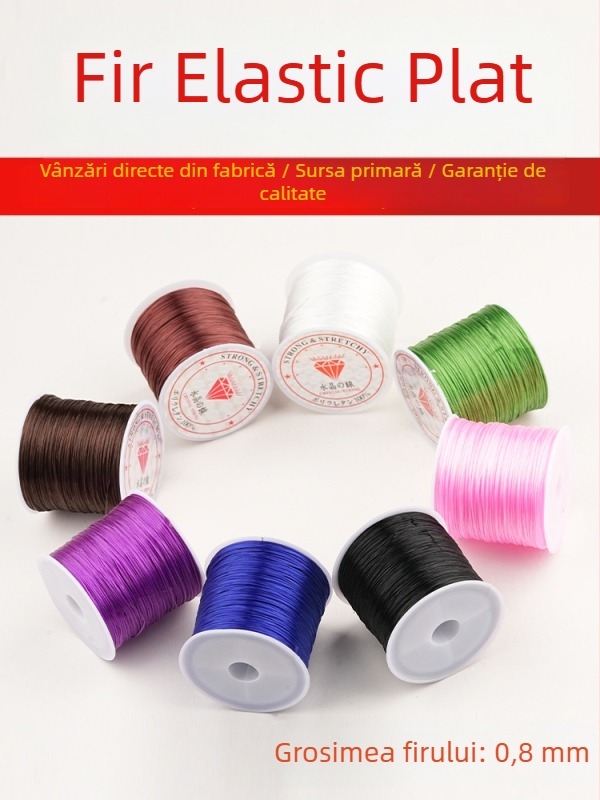 Șnur elastic cu cristale pentru brățări DIY