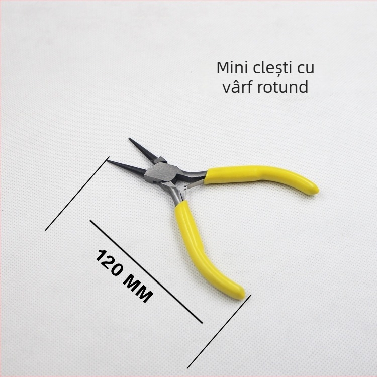 Clește mini pentru bijuterii, 5 inch, clește cu nas fin pentru mărgele și clește diagonal pentru bijuterii DIY