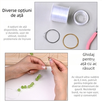 Set cu placă pentru mărgele cu compartiment de depozitare — pentru începători, materiale pentru design de brățară, placă de mărgele cu motiv Anul Calului