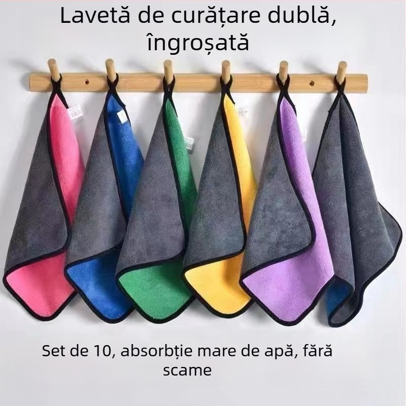 Cârpă de bucătărie din microfibră pentru curățare, foarte absorbantă, fără scame, potrivită pentru spălarea vaselor