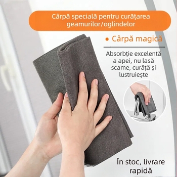 Cârpa din poliester pentru curățarea sticlei, fără urme, pentru oglinzi casnice, fără pete de apă