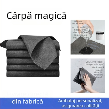 Cârpa magică îngroșată pentru curățarea sticlei, cu două fețe, pentru uz casnic și bucătărie, absoarbe apa, nu lasă scame