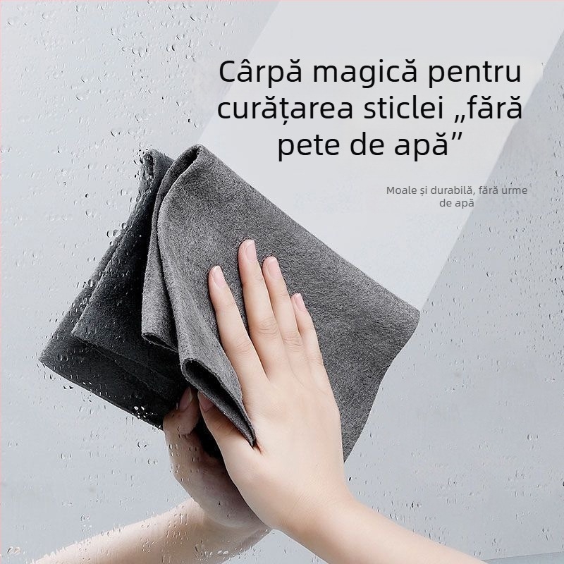 Cârpa magică îngroșată pentru curățarea sticlei, cu două fețe, pentru uz casnic și bucătărie, absoarbe apa, nu lasă scame