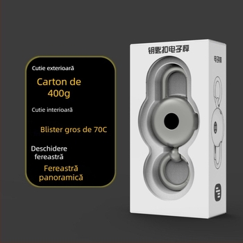 Ceas electronic pentru chei, din metal, cu clips de talie, multifuncțional