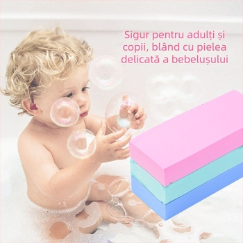 Burete PVA pentru baie, pătrat, ultra-absorbant, exfoliant pentru corp