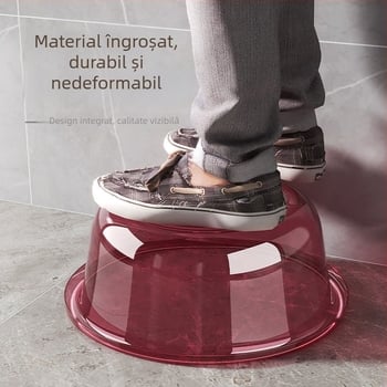Bazin din plastic transparent, gros, 32 cm, potrivit pentru spălarea bebelușilor, spălarea rufelor în cămine, spălarea legumelor și a picioarelor, uz casnic