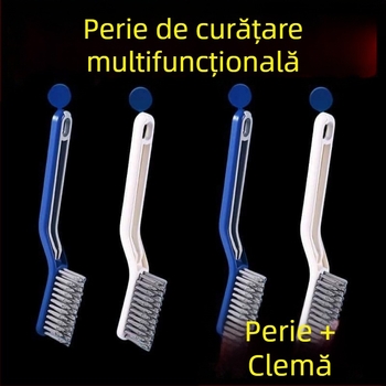 Perie de curățare pentru baie, stil japonez, pentru rosturi – 2 în 1, clips mic pentru păr, pentru ferestre și bucătărie, perie multifuncțională pentru spații înguste