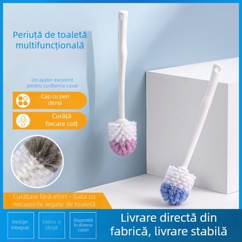 Perie de baie montată pe perete, cu tijă îngroșată, din oțel inoxidabil; cap rotund sau pătrat