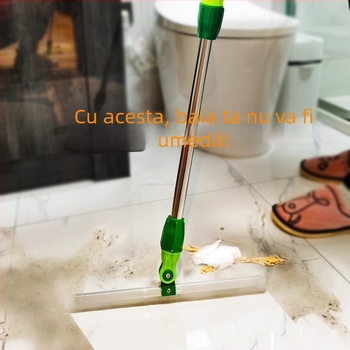 Ștergător de podea din silicon, mâner 140 cm – pentru baie, plăci ceramice și podele din lemn