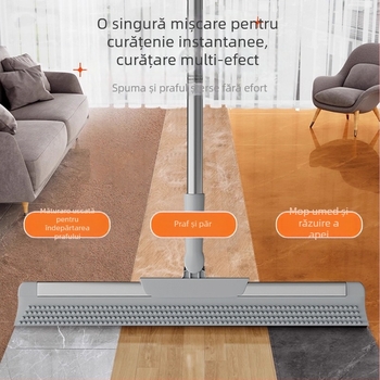 Mop magic din silicon pentru ștergere și măturare, pentru podea și baie