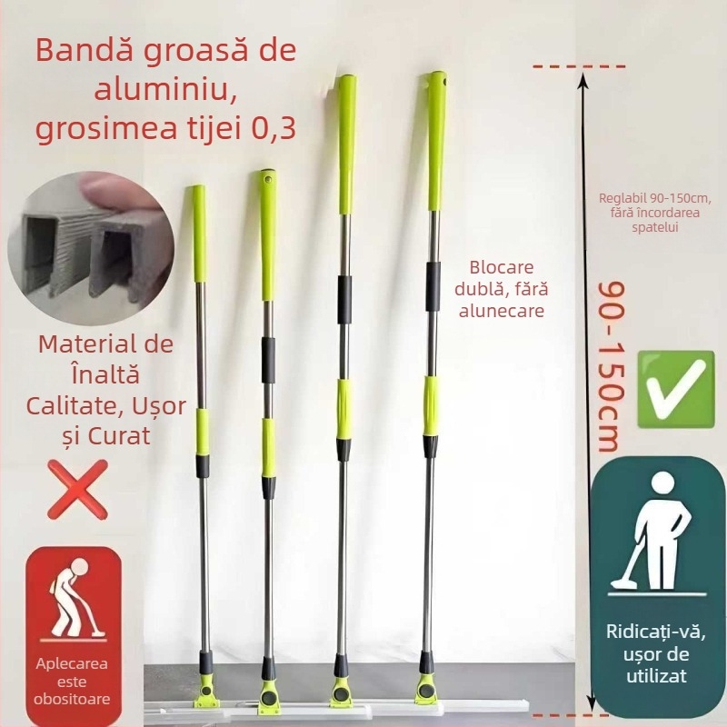 Mătură magică cu ștergător de apă pentru baie, instrument de îndepărtare a părului, curățare podea casnică