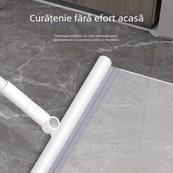 Mop de baie pentru evacuarea apei cu racletă din plastic, uscare rapidă pentru podea și toaletă, dimensiuni 34/39/53 cm