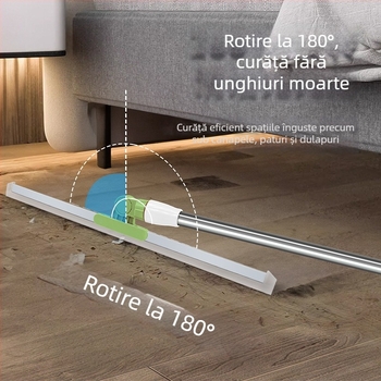 Mătură din silicon cu racletă pentru apă, uz casnic, mătură magică pentru baie, curățare și eliminare a apei, nu se lipește de păr