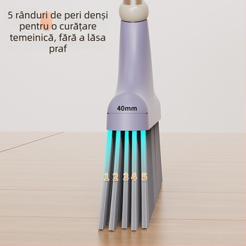 Set mătură și lopățică Lin Tongtong, 5 rânduri peri moi, pentru uz casnic