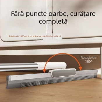 Mătură magică pentru casă – ștergător din silicon pentru podeaua din baie, telescopic, 2 în 1 unealtă de curățare pentru toaletă