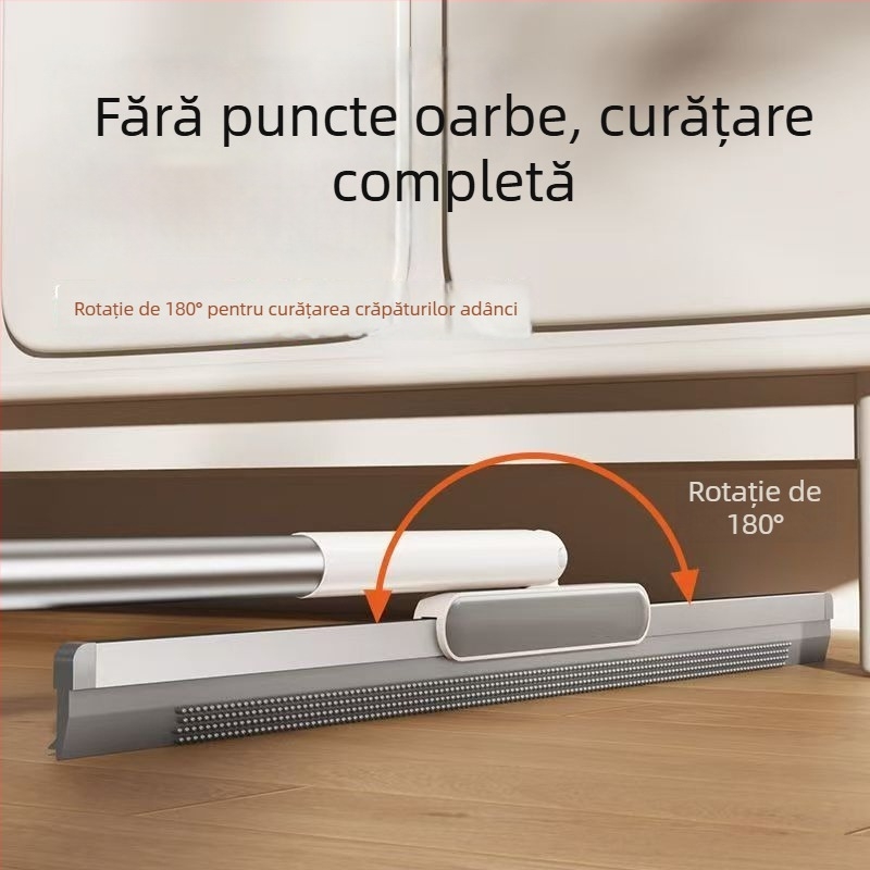 Mătură magică pentru casă – ștergător din silicon pentru podeaua din baie, telescopic, 2 în 1 unealtă de curățare pentru toaletă