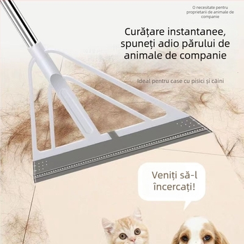Mătură magică din silicon pentru baie, unealtă de curățare cu dublă funcție pentru măturat și ștergerea podelei
