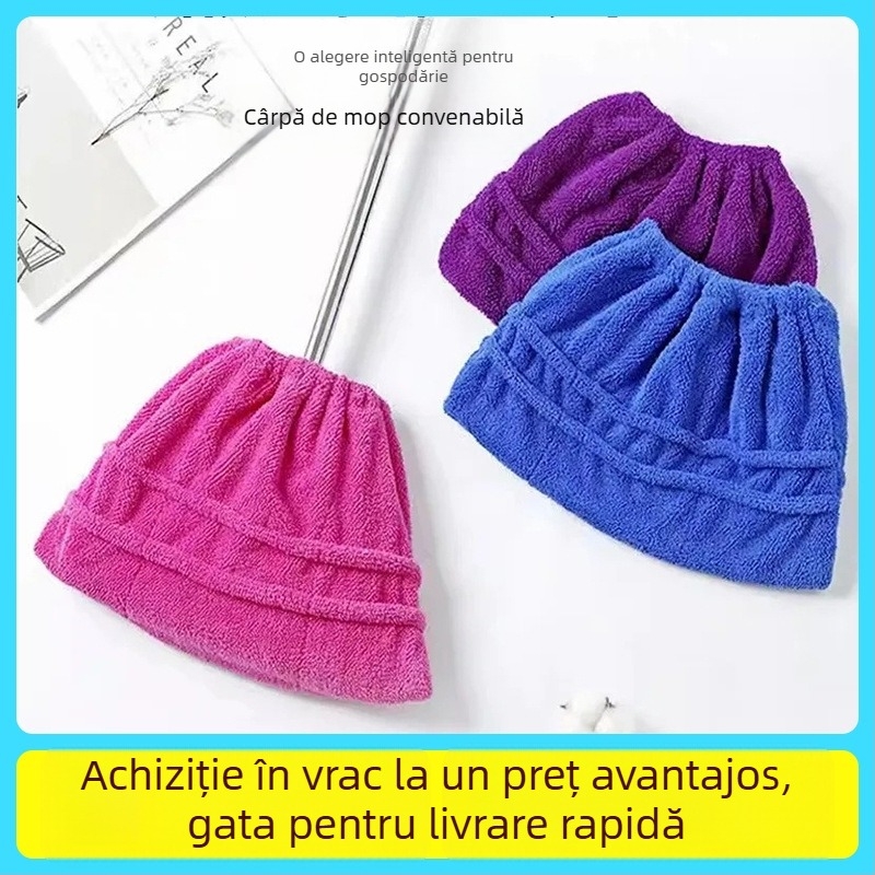 Set cap de măturat cu cap de mop și țesătură groasă coral – absorbție apei și praf (înlocuire)