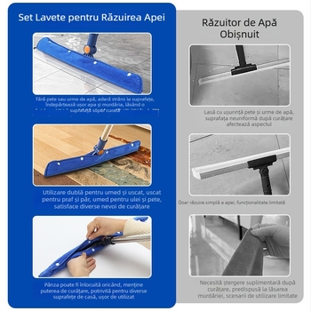 Husă din silicon pentru mătură magică — curățare dublă: podea și apă