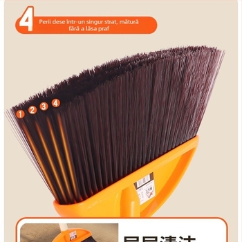 Mătură de uz casnic din oțel inoxidabil cu peri moi, mătură din plastic multifuncțională pentru casă, curățare și îndepărtarea prafului în birou și internat