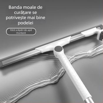 Unealtă patentată pentru curățarea geamurilor – Racletă magică mop, dublă utilizare pentru baie