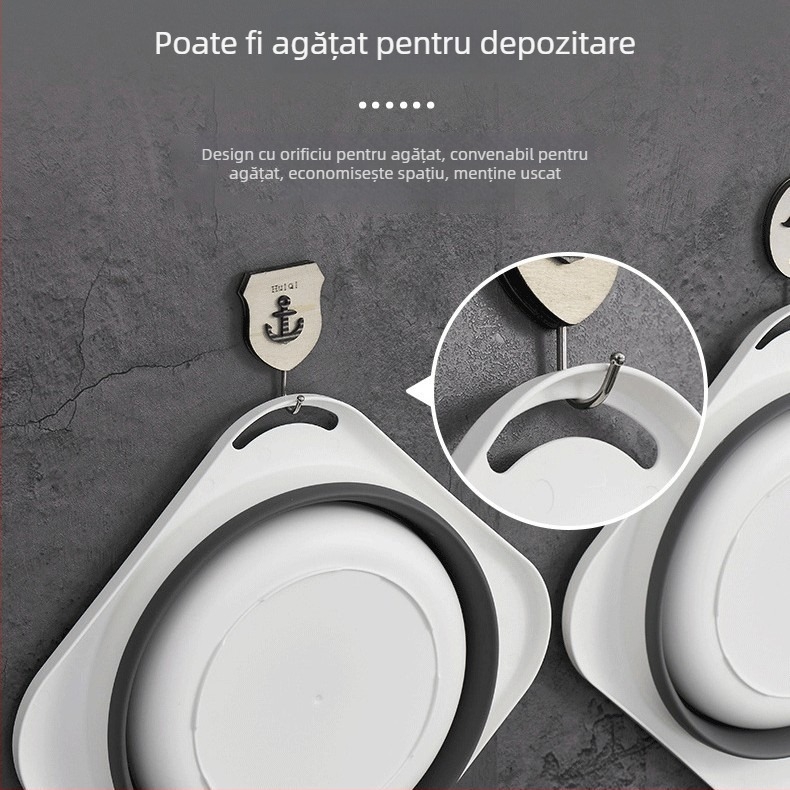 Lighean pliabil pentru față și picioare, portabil pentru călătorii și spălarea hainelor bebeluților