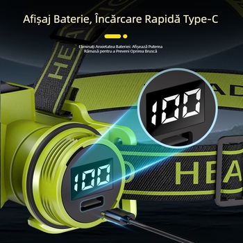 Lampa frontală pentru scufundări, impermeabilă, ultra-luminoasă, pentru utilizare în exterior și sub apă