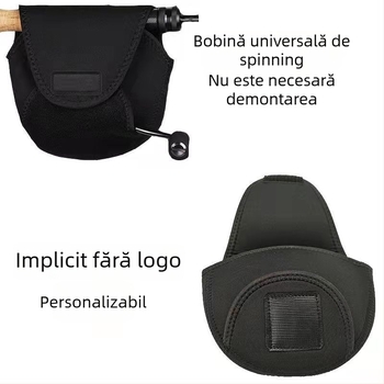 Geantă nouă pentru mulinetă de pescuit, cu husă de protecție și buzunar pentru accesorii, impermeabilă