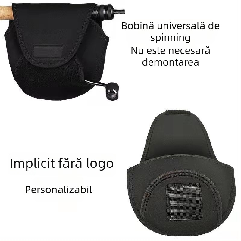 Geantă nouă pentru mulinetă de pescuit, cu husă de protecție și buzunar pentru accesorii, impermeabilă