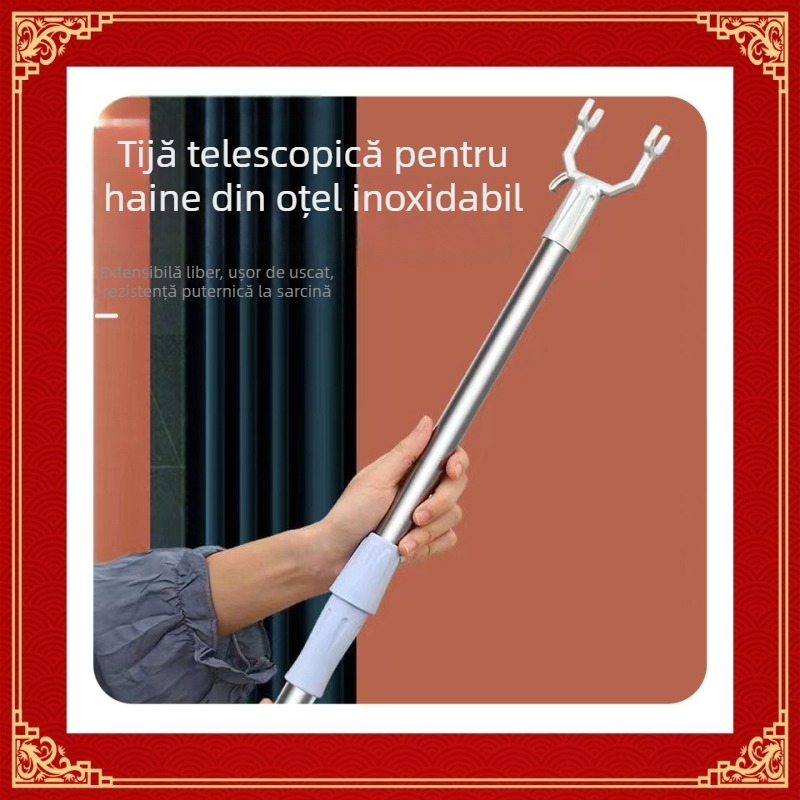 Sistem retractabil pentru haine din aliaj de aluminiu pentru uscat pe balcon