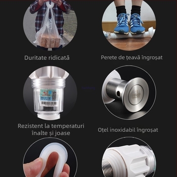 Conductă de scurgere pentru chiuvetă cu anti-miros și furtun de scurgere – accesorii