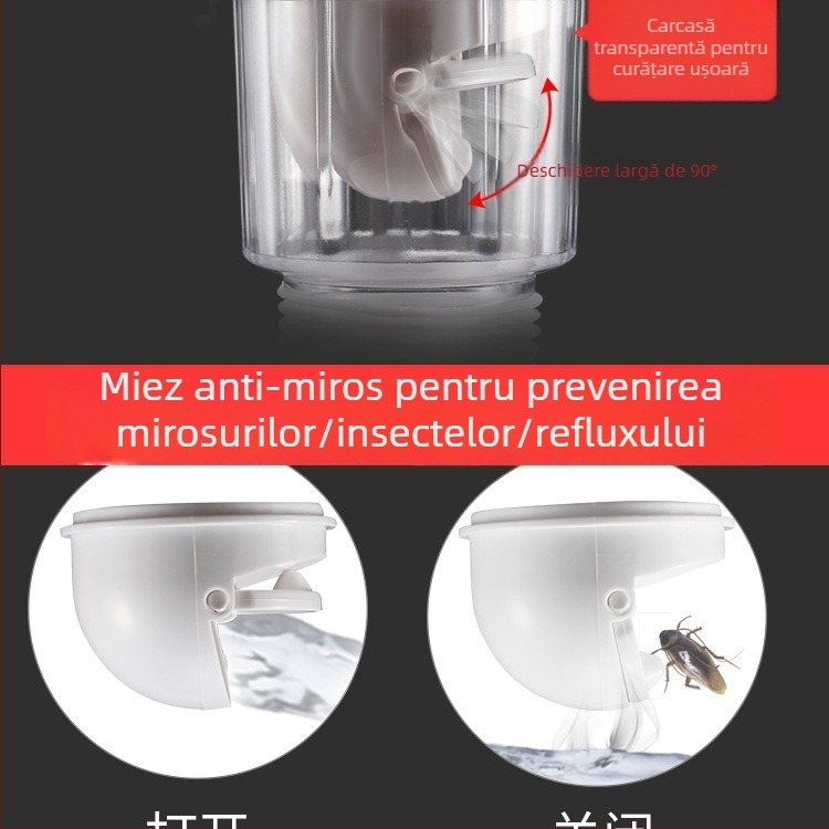 Conductă de scurgere pentru chiuvetă cu anti-miros și furtun de scurgere – accesorii