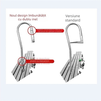 Uscător de haine din oțel inoxidabil, pliabil, cu 35 cleme – design cu mai multe cleme, tip clemă, fără urme