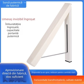 Bară de haine telescopic pliabilă, ascunsă pentru balcon, uscător mini, suport de haine invizibil, fără găuri