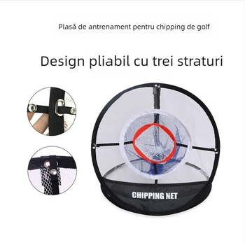 Plasă de antrenament golf cu trei straturi, pliabilă și ușor de transportat, pentru practică țintită