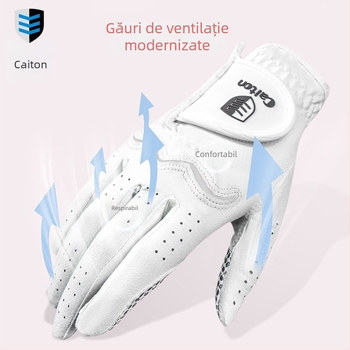 Caiton mănuși de golf pentru femei, antiderapante, confortabile și respirabile, material microfibră, rezistente pentru sporturi în aer liber