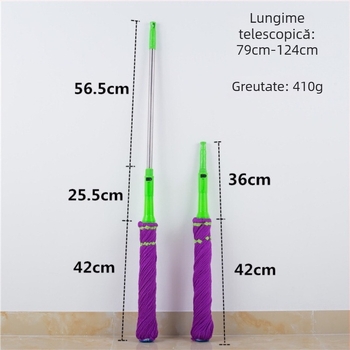 Mop rotativ cu stoarcere automată, pentru uz casnic, curățare uscată și umedă