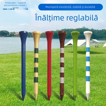 Tee-uri de golf din bambus, cu model dungi, în vrac
