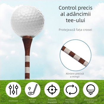 Tee-uri de golf din bambus, cu model dungi, în vrac