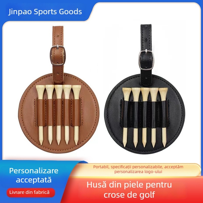Carcasă PU pentru suport tee de golf – etichetă portabilă, accesorii pentru tee, ușoară, de înaltă calitate