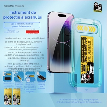 WEKOME folie de protecție a ecranului din sticlă securizată cu intimitate pentru seria iPhone 11–14 – ecran complet, anti-spionaj, rezistent la praf