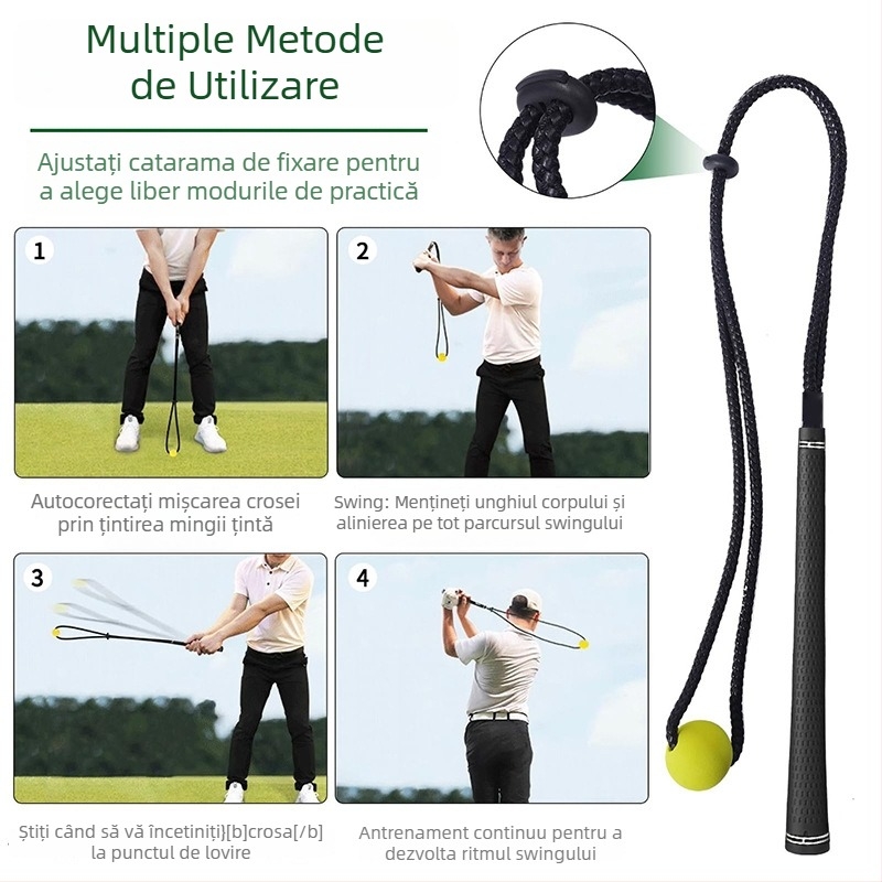 Funie de antrenament pentru swing la golf – ritm și forță