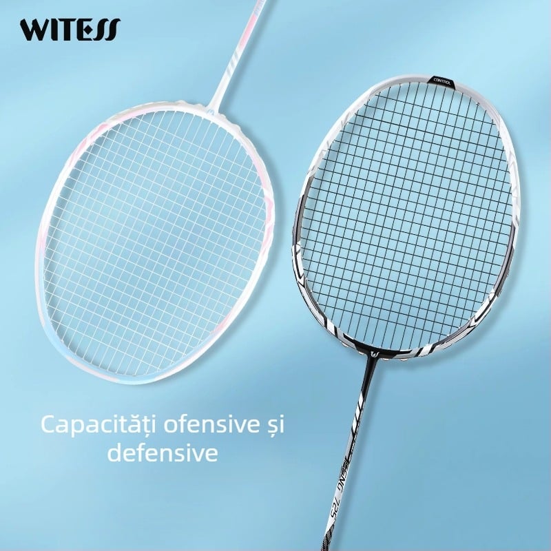WITESS rachetă badminton, din carbon complet, durabilă pentru adulți