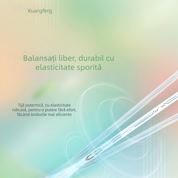 Rachetă de badminton Gale din carbon, tijă medie, ușoară, elasticitate ridicată, durabilă, set de 6