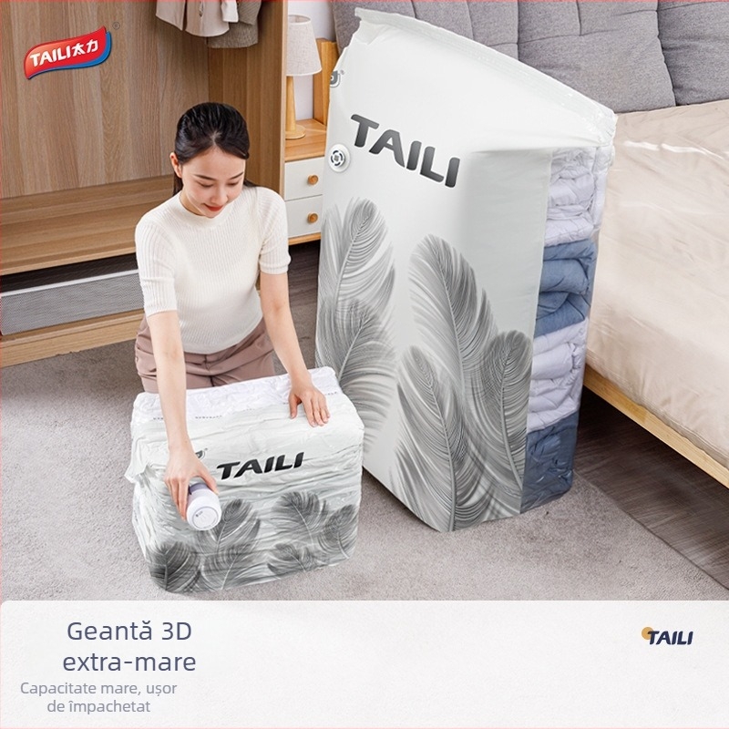 Taili pungă vid pentru haine, cuverturi și jachete cu puf – sac de depozitare pentru mutări