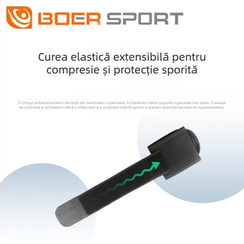 Boer protecție pentru încheietură – bandaj elastic sportiv, reglabil, anti-entorse, pentru baschet și badminton