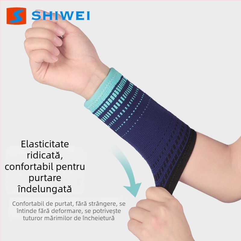 Bandă de încheietură extinsă, absorbantă de transpirație, respirabilă, elastică, din nailon, țesătură 3D gradient pentru femei, sport