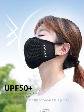 Mască de ciclism din ice silk, respirabilă, protecție UV pentru vară, unisex pentru ciclism pe șosea și alergare