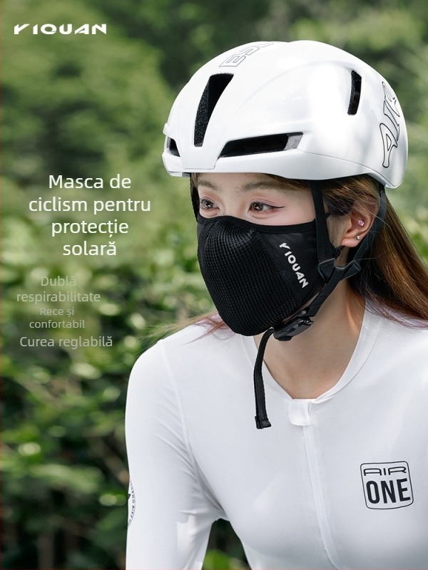 Mască de ciclism din ice silk, respirabilă, protecție UV pentru vară, unisex pentru ciclism pe șosea și alergare