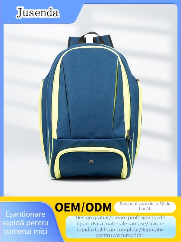 Rucsac sport unisex pentru badminton și tenis, capacitate mare, compartiment personalizabil pentru rachete în aer liber